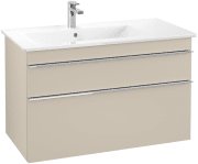 Тумба під раковину Villeroy & Boch Venticello 95,3х50,2 см ДСП м'який сірий/ручка хром A92701VK