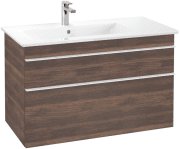Тумба під раковину Villeroy & Boch Venticello 95,3х50,2 см ДСП дуб аризона/ручка алюміній білий A92702VH