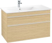 Тумба під раковину Villeroy & Boch Venticello 95,3х50,2 см ДСП північний дуб/ручка алюміній білий A92702VJ