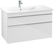 Тумба под раковину Villeroy & Boch Venticello 95,3х50,2 см МДФ глянцевый белый/ручка хром A92701DH