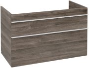 Тумба под раковину Villeroy & Boch Venticello 95,3х50,2 см ДСП каменный дуб/ручка алюминий белый A92602RK