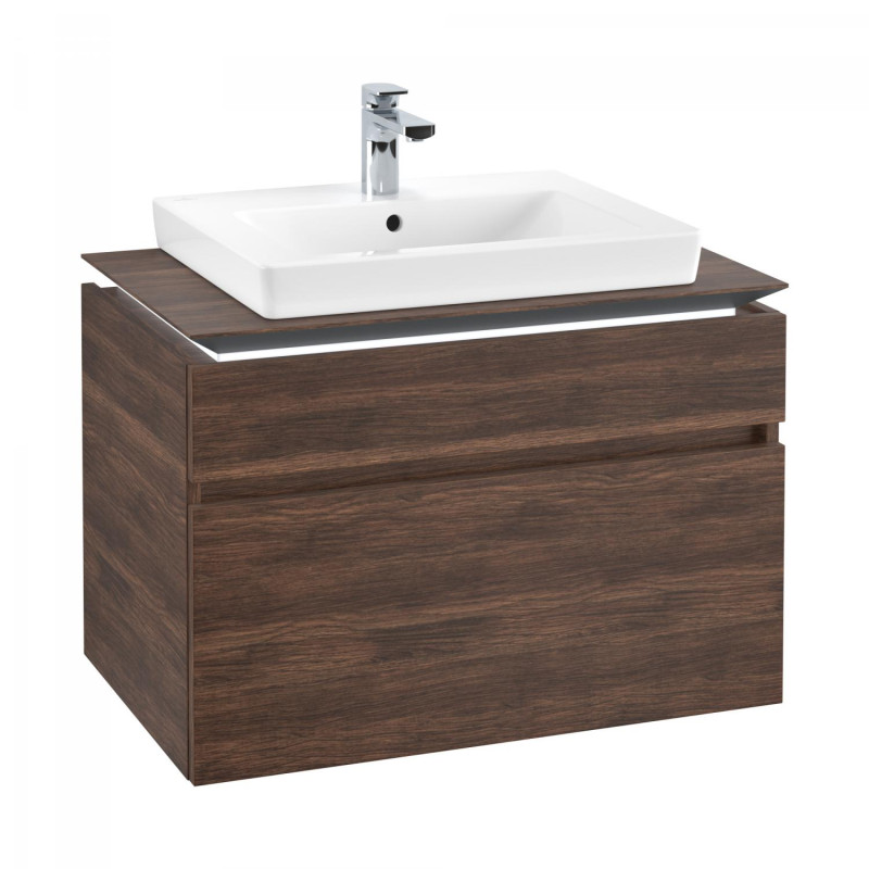 Тумба під раковину Villeroy & Boch Legato 80х55 см з підсвічуванням ДСП дуб аризона B679L0VH