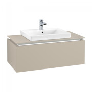 Тумба под раковину Villeroy & Boch Legato 100х38 см с подсветкой ДСП нежно-серый B680L0VK