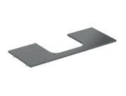 Столешница под раковину Geberit One 119х47,3 см вырез в центре керамогранит черный мрамор 505.115.00.2