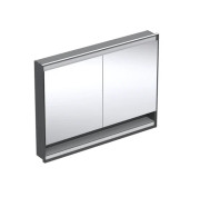 Зеркальный шкафчик Geberit One 120x90x15 см с подсветкой алюминий черный матовый 505.825.00.7