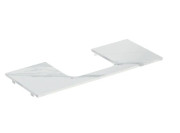 Столешница под раковину Geberit One 119х47,3 см вырез в центре керамогранит белый мрамор 505.115.00.1