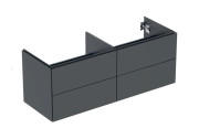 Тумба под раковину Geberit One 133,2x47 см ДСП черный матовый 505.266.00.8
