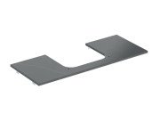 Столешница под раковину Geberit One 119х47,3 см вырез в центре керамогранит черный мрамор 505.115.00.2