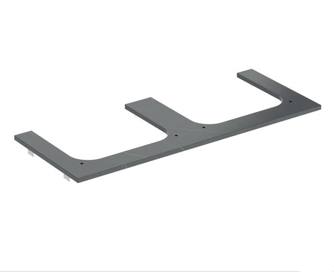 Стільниця під раковину Geberit One 119х47,3 см виріз ліворуч і праворуч керамограніт чорний мармур 505.165.00.2