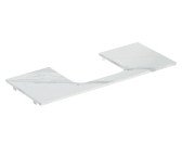 Столешница под раковину Geberit One 119х47,3 см вырез в центре керамогранит белый мрамор 505.115.00.1