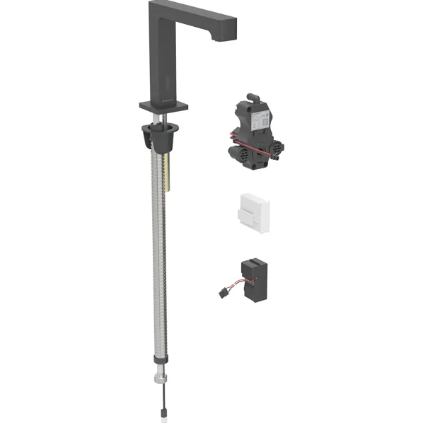 Змішувач для раковини Geberit Brenta живлення від мережі для функціонального блока прихованого монтажу латунь чорний матовий 116.192.14.1