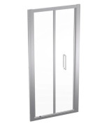 Душові двері Geberit Geo складані розсувні 85-90 см прозоре скло/сріблястий профіль 560.126.00.2