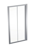 Душові двері Geberit Geo розсувні 95–100 см прозоре скло/сріблястий профіль 560.133.00.2