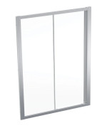 Душевая дверь Geberit Geo раздвижная 135–140 см прозрачное стекло/серебристый профиль 560.163.00.2