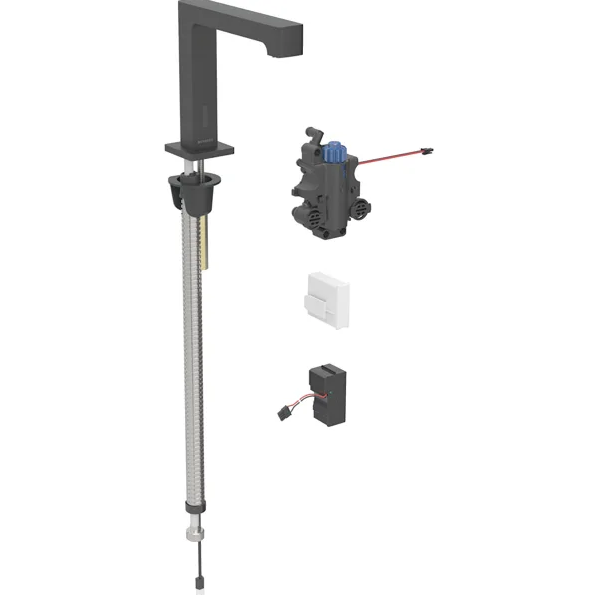 Змішувач для раковини Geberit Brenta живлення від мережі для функціонального блока прихованого монтажу латунь чорний матовий 116.197.14.1