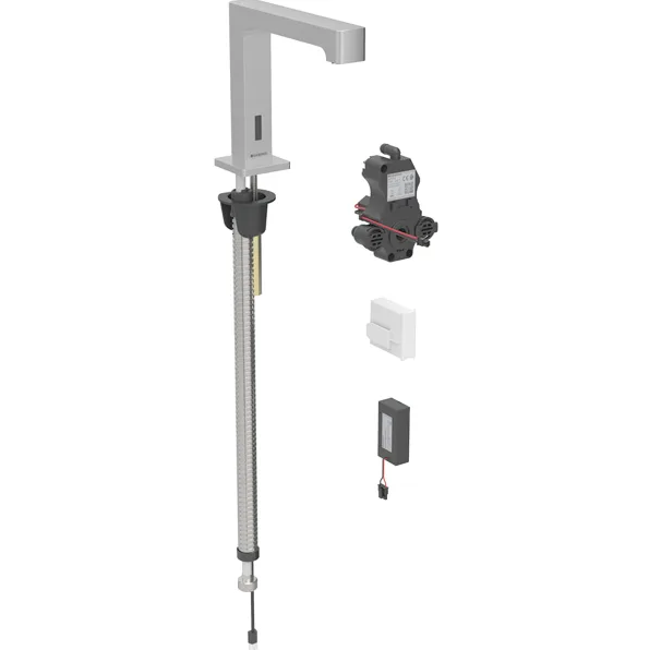 Змішувач для раковини Geberit Brenta живлення від батарей для функціонального блока прихованого монтажу латунь нерж сталь матовий 116.193.SN.1