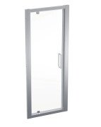 Душові двері Geberit Geo поворотні 75–80 см прозоре скло/сріблястий профіль 560.115.00.2