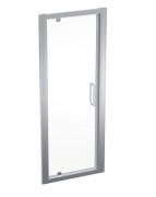 Душові двері Geberit Geo поворотні 85-90 см прозоре скло/сріблястий профіль 560.125.00.2