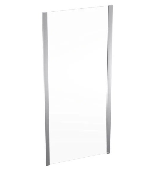 Душова бічна стінка Geberit Geo 85-90 см прозоре скло/сріблястий профіль 560.127.00.2