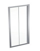Душові двері Geberit Geo розсувні 95–100 см прозоре скло/сріблястий профіль 560.133.00.2