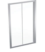 Душові двері Geberit Geo розсувні 115–120 см прозоре скло/сріблястий профіль 560.153.00.2