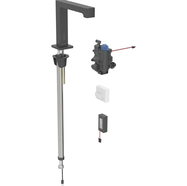 Смеситель для раковины Geberit Brenta питание от батарей для функционального блока скрытого монтажа латунь черный матовый 116.198.14.1