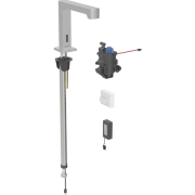 Смеситель для раковины Geberit Brenta питание от батарей для функционального блока скрытого монтажа латунь нерж сталь матовый 116.198.SN.1