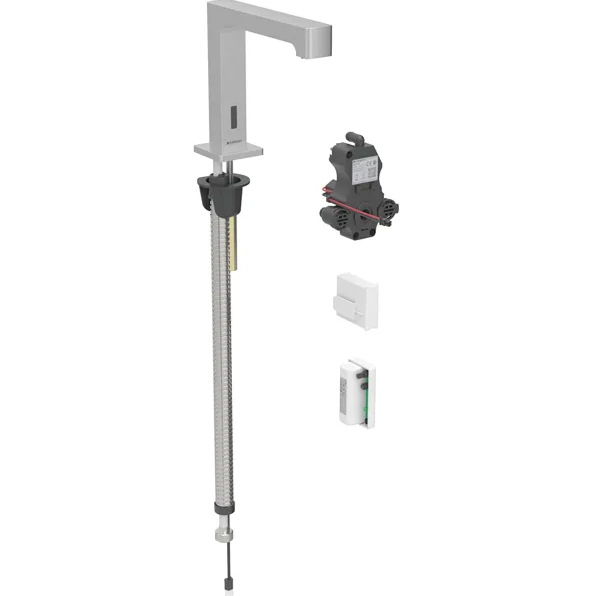 Змішувач для раковини Geberit Brenta живлення від генератора для функціонального блока прихованого монтажу латунь нерж сталь матовий 116.196.SN.1