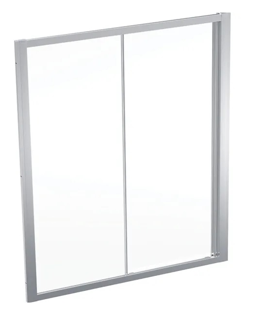 Душевая дверь Geberit Geo раздвижная 155–160 см прозрачное стекло/серебристый профиль 560.183.00.2