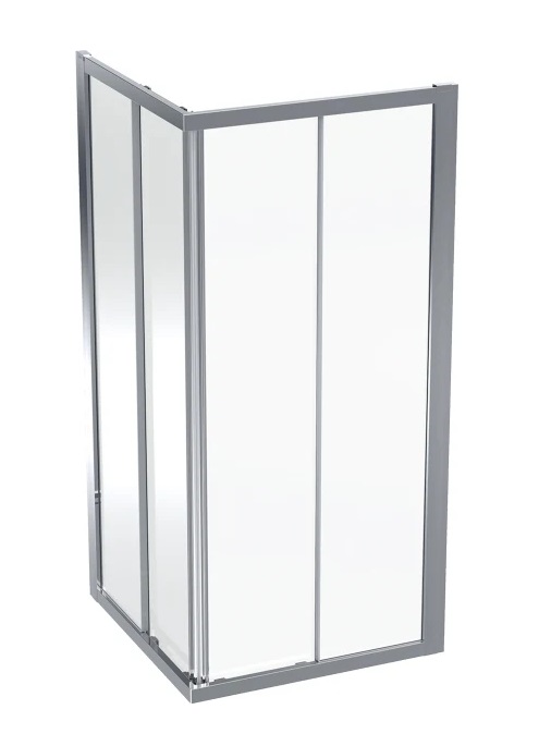 Душевой уголок Geberit Geo 90х90 см прозрачное стекло/серебристый профиль 560.122.00.2