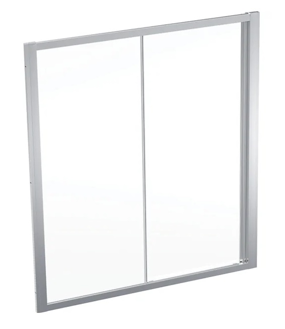 Душові двері Geberit Geo розсувні 165–170 см прозоре скло/сріблястий профіль 560.193.00.2