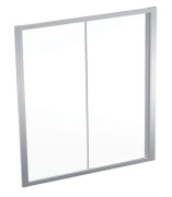 Душові двері Geberit Geo розсувні 165–170 см прозоре скло/сріблястий профіль 560.193.00.2