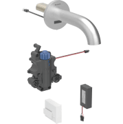 Змішувач для раковини Geberit Piave живлення від батарей для функціонального блоку прихованого монтажу латунь нерж сталь матовий 116.288.SN.1