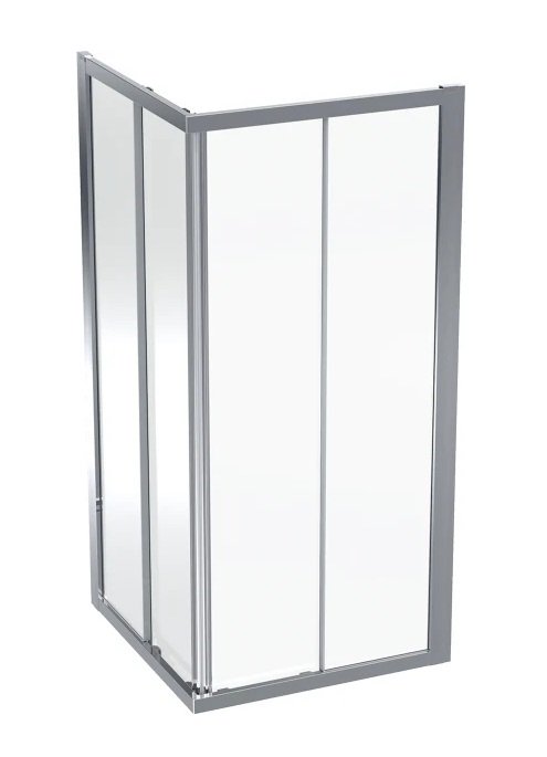 Душовий куточок Geberit Geo 90х90 см прозоре скло/сріблястий профіль 560.122.00.2