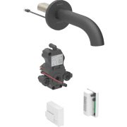 Змішувач для раковини Geberit Piave живлення від генератора для функціонального блоку прихованого монтажу латунь чорний матовий 116.266.14.1