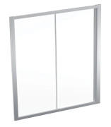 Душові двері Geberit Geo розсувні 165–170 см прозоре скло/сріблястий профіль 560.193.00.2