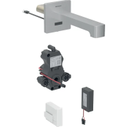 Змішувач для раковини Geberit Brenta живлення від батарей для функціонального блока прихованого монтажу латунь нерж сталь матовий 116.273.SN.1