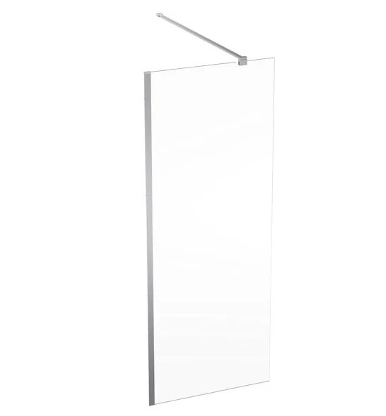 Душевая перегородка Geberit Geo 88,5–90 см прозрачное стекло/серебристый профиль 560.129.00.2