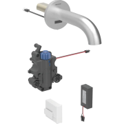 Смеситель для раковины Geberit Piave питание от батарей для функционального блока скрытого монтажа латунь нерж сталь матовый 116.268.SN.1