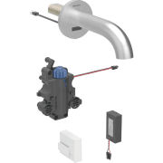 Змішувач для раковини Geberit Piave живлення від батарей для функціонального блоку прихованого монтажу латунь нерж сталь матовий 116.268.SN.1