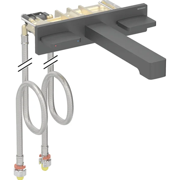 Смеситель для раковины Geberit ONE для функционального блока скрытого монтажа латунь/цинковый сплав черный матовый 116.465.14.1
