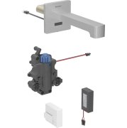 Смеситель для раковины Geberit Brenta питание от батарей для функционального блока скрытого монтажа латунь нерж сталь матовый 116.278.SN.1