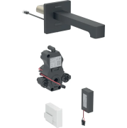 Змішувач для раковини Geberit Brenta живлення від батарей для функціонального блока прихованого монтажу латунь чорний матовий 116.294.14.1