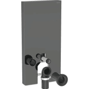 Сантехнический модуль Geberit Monolith Plus для напольного унитаза лава стекло/алюминий черный хром 131.201.JK.7