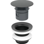 Донний клапан для раковини Geberit із вільним виливом та кришкою клапана латунь чорний матовий 152.050.14.1