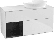 Тумба під раковину Villeroy & Boch Finion 120х50,1 см із підсвічуванням МДФ білий матовий лак/скло біле матове FA41PDMT