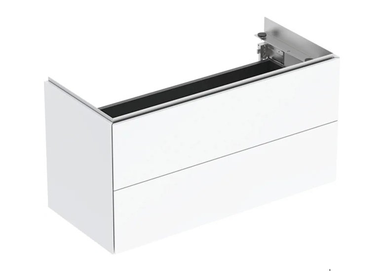 Тумба под раковину Geberit One 89,5x39,5 см с подсветкой МДФ белый глянцевый 500.385.01.1