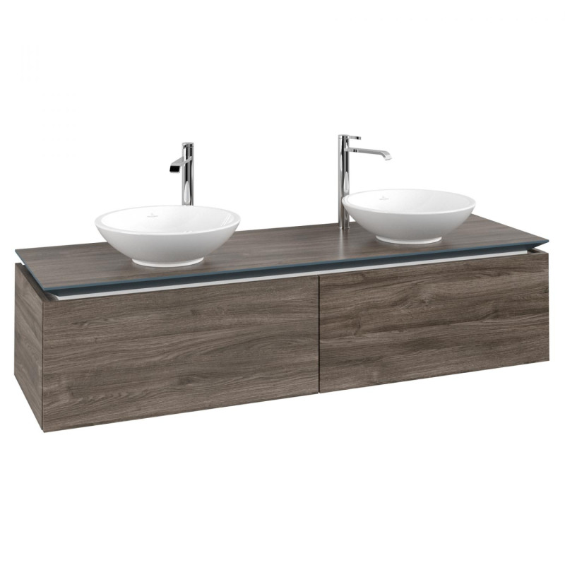 Тумба под раковину Villeroy & Boch Legato 160х38 см с подсветкой ДСП каменный дуб B599L0RK