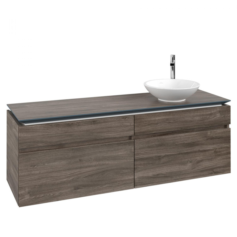 Тумба под раковину Villeroy & Boch Legato 160х55 см с подсветкой ДСП каменный дуб B598L0RK