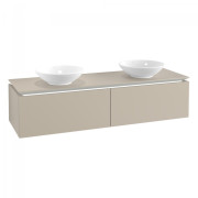 Тумба под раковину Villeroy & Boch Legato 160х38 см с подсветкой ДСП нежно-серый B599L0VK